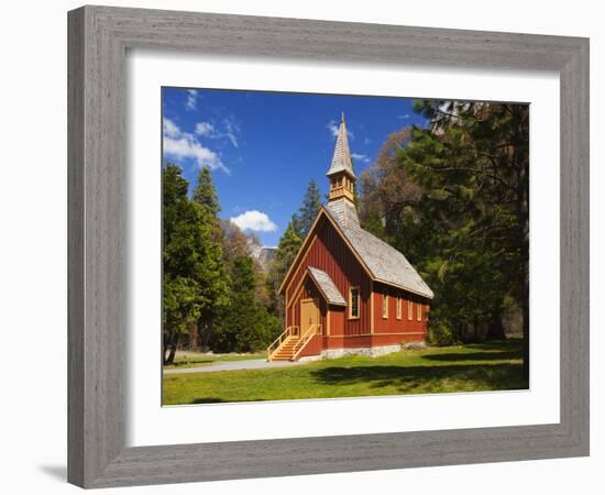 View of Yosemite Chapel in Springtime, Yosemite National Park, California, Usa-Dennis Flaherty-Framed Photographic Print