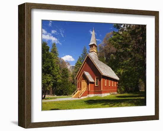 View of Yosemite Chapel in Springtime, Yosemite National Park, California, Usa-Dennis Flaherty-Framed Photographic Print