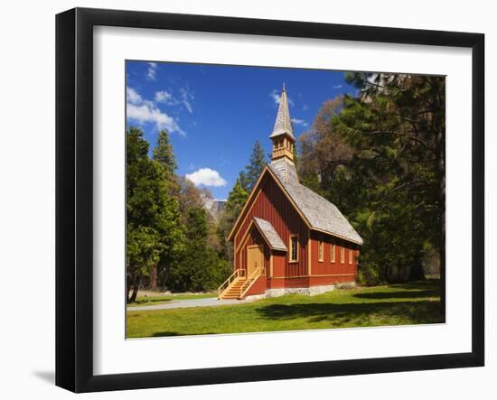 View of Yosemite Chapel in Springtime, Yosemite National Park, California, Usa-Dennis Flaherty-Framed Photographic Print