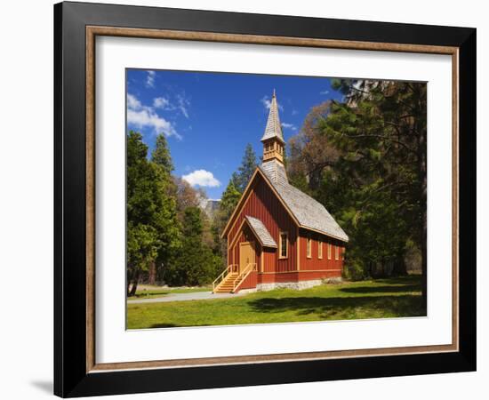 View of Yosemite Chapel in Springtime, Yosemite National Park, California, Usa-Dennis Flaherty-Framed Photographic Print
