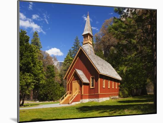 View of Yosemite Chapel in Springtime, Yosemite National Park, California, Usa-Dennis Flaherty-Mounted Photographic Print