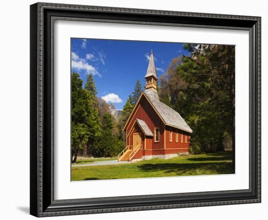 View of Yosemite Chapel in Springtime, Yosemite National Park, California, Usa-Dennis Flaherty-Framed Photographic Print