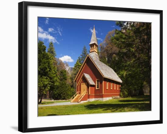 View of Yosemite Chapel in Springtime, Yosemite National Park, California, Usa-Dennis Flaherty-Framed Photographic Print