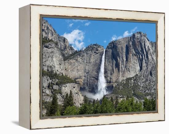 View of Yosemite Falls in Spring, Yosemite National Park, California, USA-null-Framed Premier Image Canvas