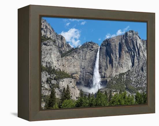 View of Yosemite Falls in Spring, Yosemite National Park, California, USA-null-Framed Premier Image Canvas