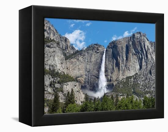 View of Yosemite Falls in Spring, Yosemite National Park, California, USA-null-Framed Premier Image Canvas