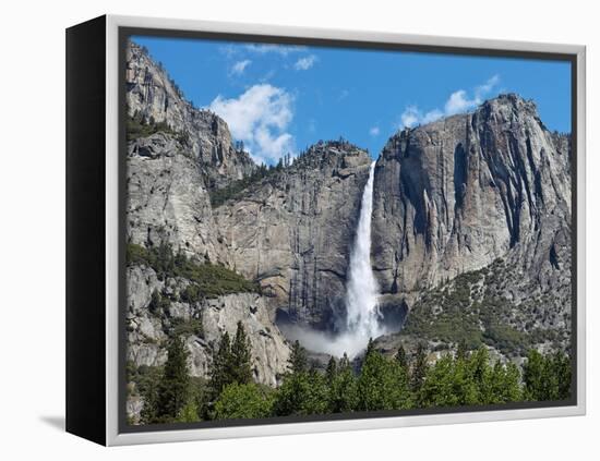 View of Yosemite Falls in Spring, Yosemite National Park, California, USA-null-Framed Premier Image Canvas