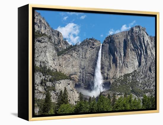 View of Yosemite Falls in Spring, Yosemite National Park, California, USA-null-Framed Premier Image Canvas