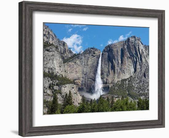 View of Yosemite Falls in Spring, Yosemite National Park, California, USA-null-Framed Photographic Print