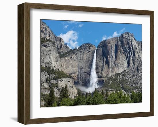 View of Yosemite Falls in Spring, Yosemite National Park, California, USA--Framed Photographic Print