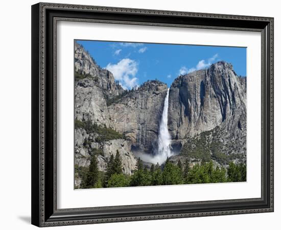 View of Yosemite Falls in Spring, Yosemite National Park, California, USA-null-Framed Photographic Print