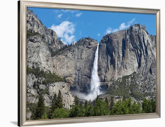 View of Yosemite Falls in Spring, Yosemite National Park, California, USA-null-Framed Photographic Print