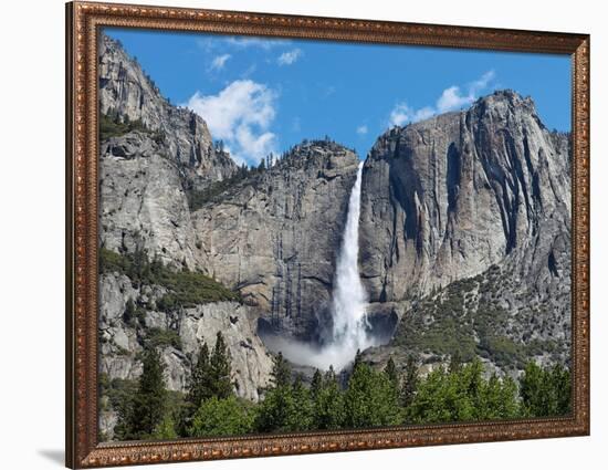 View of Yosemite Falls in Spring, Yosemite National Park, California, USA-null-Framed Photographic Print