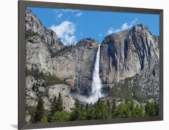 View of Yosemite Falls in Spring, Yosemite National Park, California, USA-null-Framed Photographic Print