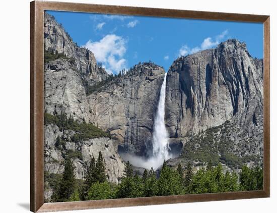 View of Yosemite Falls in Spring, Yosemite National Park, California, USA-null-Framed Photographic Print