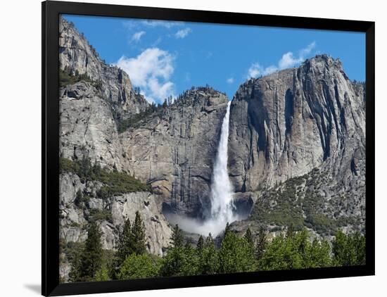 View of Yosemite Falls in Spring, Yosemite National Park, California, USA-null-Framed Photographic Print