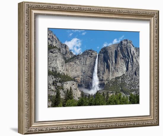 View of Yosemite Falls in Spring, Yosemite National Park, California, USA-null-Framed Photographic Print