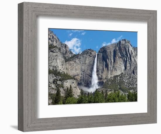 View of Yosemite Falls in Spring, Yosemite National Park, California, USA-null-Framed Photographic Print