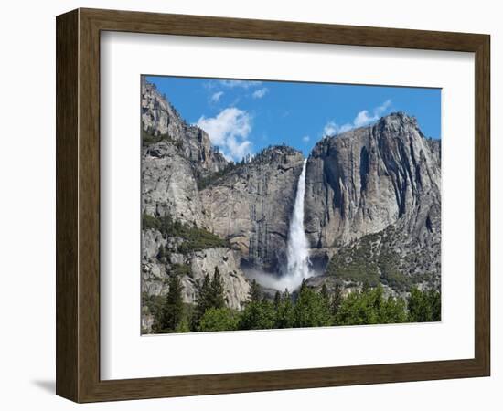 View of Yosemite Falls in Spring, Yosemite National Park, California, USA-null-Framed Photographic Print