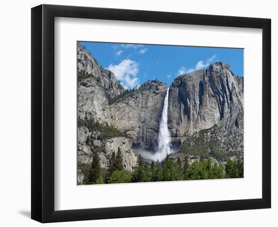 View of Yosemite Falls in Spring, Yosemite National Park, California, USA-null-Framed Photographic Print