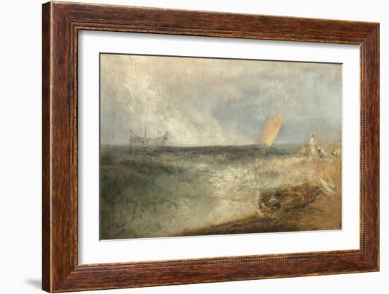 View off Margate, Evening, C.1840 (Oil on Canvas)-Joseph Mallord William Turner-Framed Giclee Print