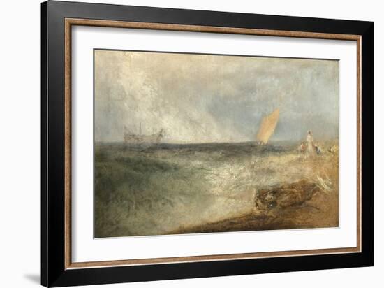 View off Margate, Evening, C.1840 (Oil on Canvas)-Joseph Mallord William Turner-Framed Giclee Print