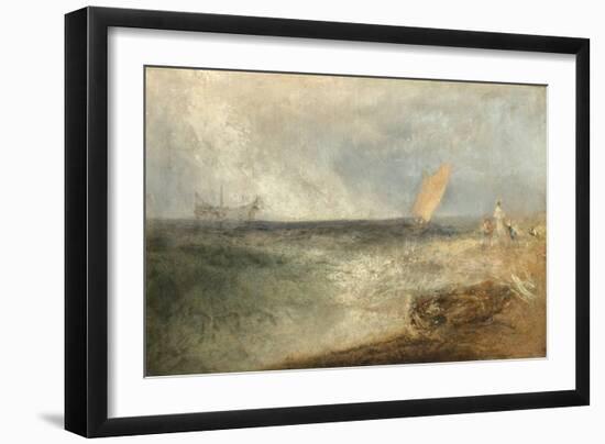 View off Margate, Evening, C.1840 (Oil on Canvas)-Joseph Mallord William Turner-Framed Giclee Print