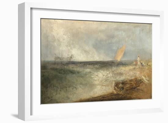 View off Margate, Evening, C.1840 (Oil on Canvas)-Joseph Mallord William Turner-Framed Giclee Print