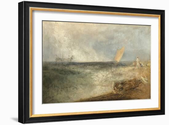 View off Margate, Evening, C.1840 (Oil on Canvas)-Joseph Mallord William Turner-Framed Giclee Print