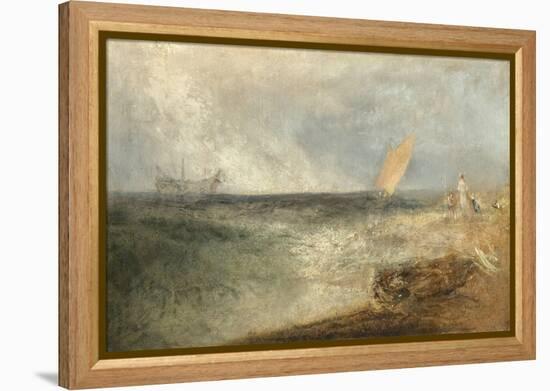 View off Margate, Evening, C.1840 (Oil on Canvas)-Joseph Mallord William Turner-Framed Premier Image Canvas