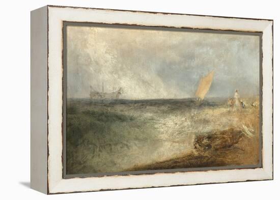 View off Margate, Evening, C.1840 (Oil on Canvas)-Joseph Mallord William Turner-Framed Premier Image Canvas