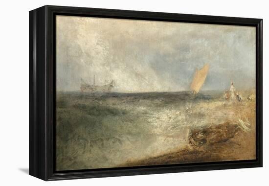 View off Margate, Evening, C.1840 (Oil on Canvas)-Joseph Mallord William Turner-Framed Premier Image Canvas