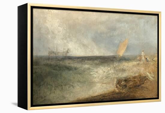 View off Margate, Evening, C.1840 (Oil on Canvas)-Joseph Mallord William Turner-Framed Premier Image Canvas