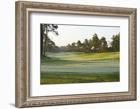 View on a Golf Course with Ground Fog, Praia D'El Rey, Atlantic Coast-Axel Schmies-Framed Photographic Print