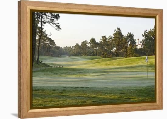 View on a Golf Course with Ground Fog, Praia D'El Rey, Atlantic Coast-Axel Schmies-Framed Premier Image Canvas