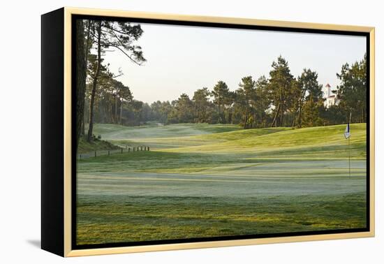 View on a Golf Course with Ground Fog, Praia D'El Rey, Atlantic Coast-Axel Schmies-Framed Premier Image Canvas