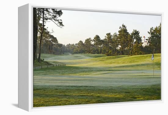 View on a Golf Course with Ground Fog, Praia D'El Rey, Atlantic Coast-Axel Schmies-Framed Premier Image Canvas