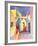 View on an Alley-Auguste Macke-Framed Art Print