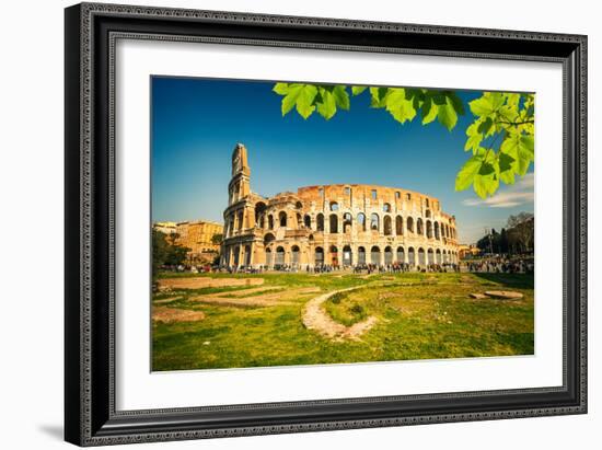 View on Colosseum in Rome, Italy-sborisov-Framed Photographic Print