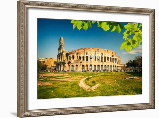 View on Colosseum in Rome, Italy-sborisov-Framed Photographic Print