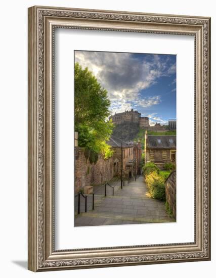 View on Edinburgh Castle from Heriot Place, Edinburgh, Scotland, UK-Nataliya Hora-Framed Photographic Print