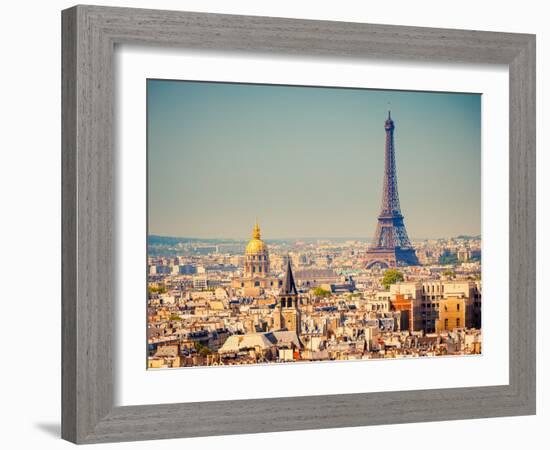 View On Eiffel Tower, Paris, France-sborisov-Framed Photographic Print