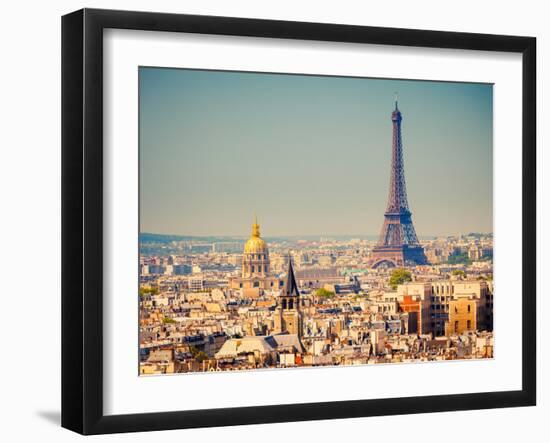 View On Eiffel Tower, Paris, France-sborisov-Framed Photographic Print