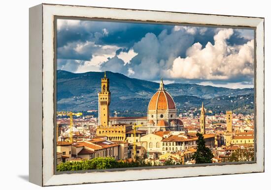 View on Florence and Duomo Cathedral, Italy-sborisov-Framed Stretched Canvas