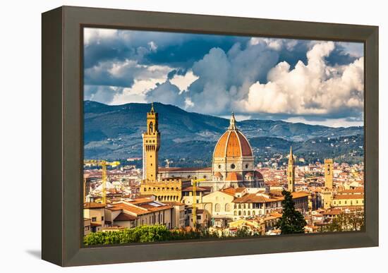 View on Florence and Duomo Cathedral, Italy-sborisov-Framed Stretched Canvas