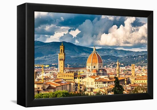 View on Florence and Duomo Cathedral, Italy-sborisov-Framed Stretched Canvas