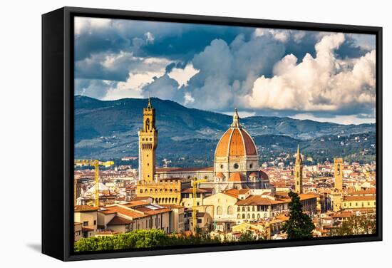 View on Florence and Duomo Cathedral, Italy-sborisov-Framed Stretched Canvas