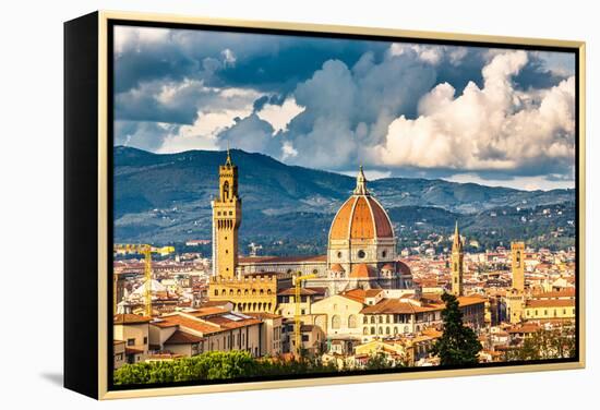 View on Florence and Duomo Cathedral, Italy-sborisov-Framed Stretched Canvas