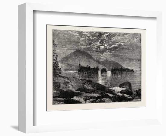 View on Lake George, North America, USA, 1870s-null-Framed Giclee Print