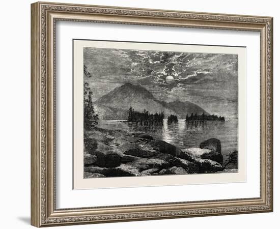 View on Lake George, North America, USA, 1870s-null-Framed Giclee Print